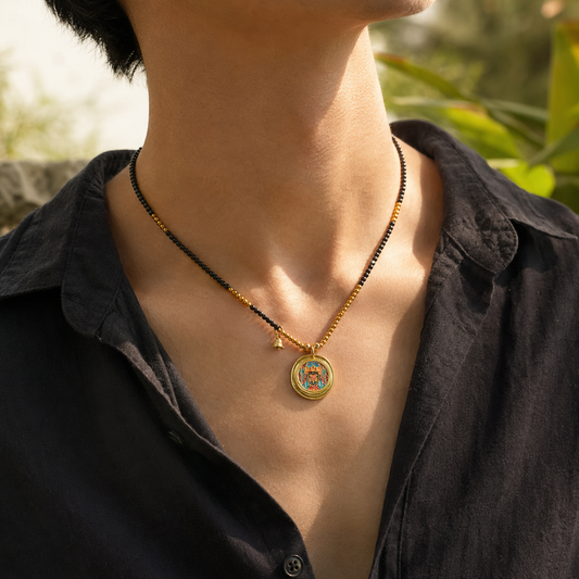 Guardian Blessing|Zaki Lhamo Black Beaded Necklace