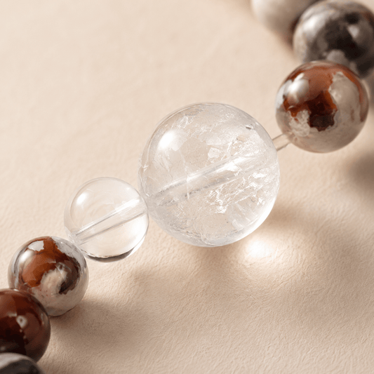Guardian Blessing|Earth & Clear Quartz Grounding Bracelet - TalisVibe