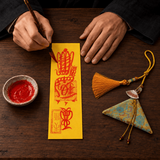 Abundance Blessing|Talisman Fortune Pouch with Silver Fan Charm - TalisVibe
