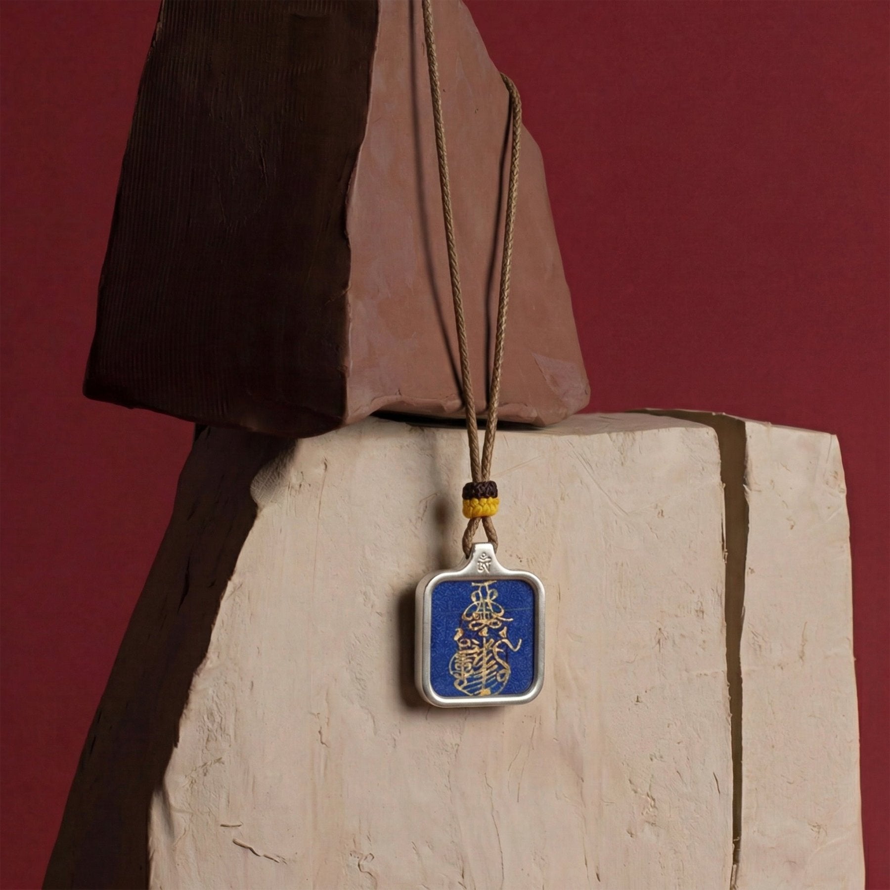 Hand - Drawn Taoist Protection Talisman Necklace - TalisVibe