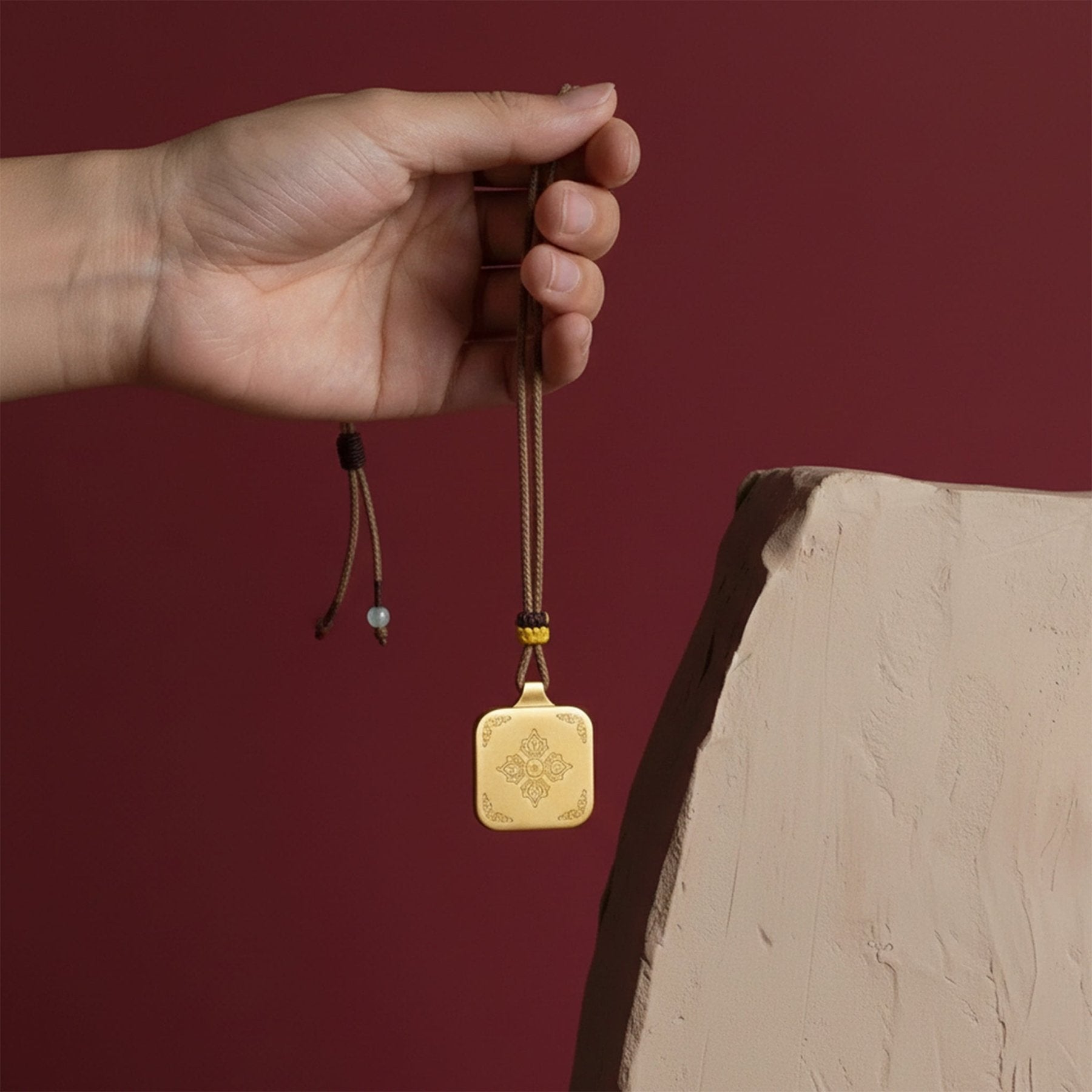 Hand - Drawn Taoist Protection Talisman Necklace - TalisVibe