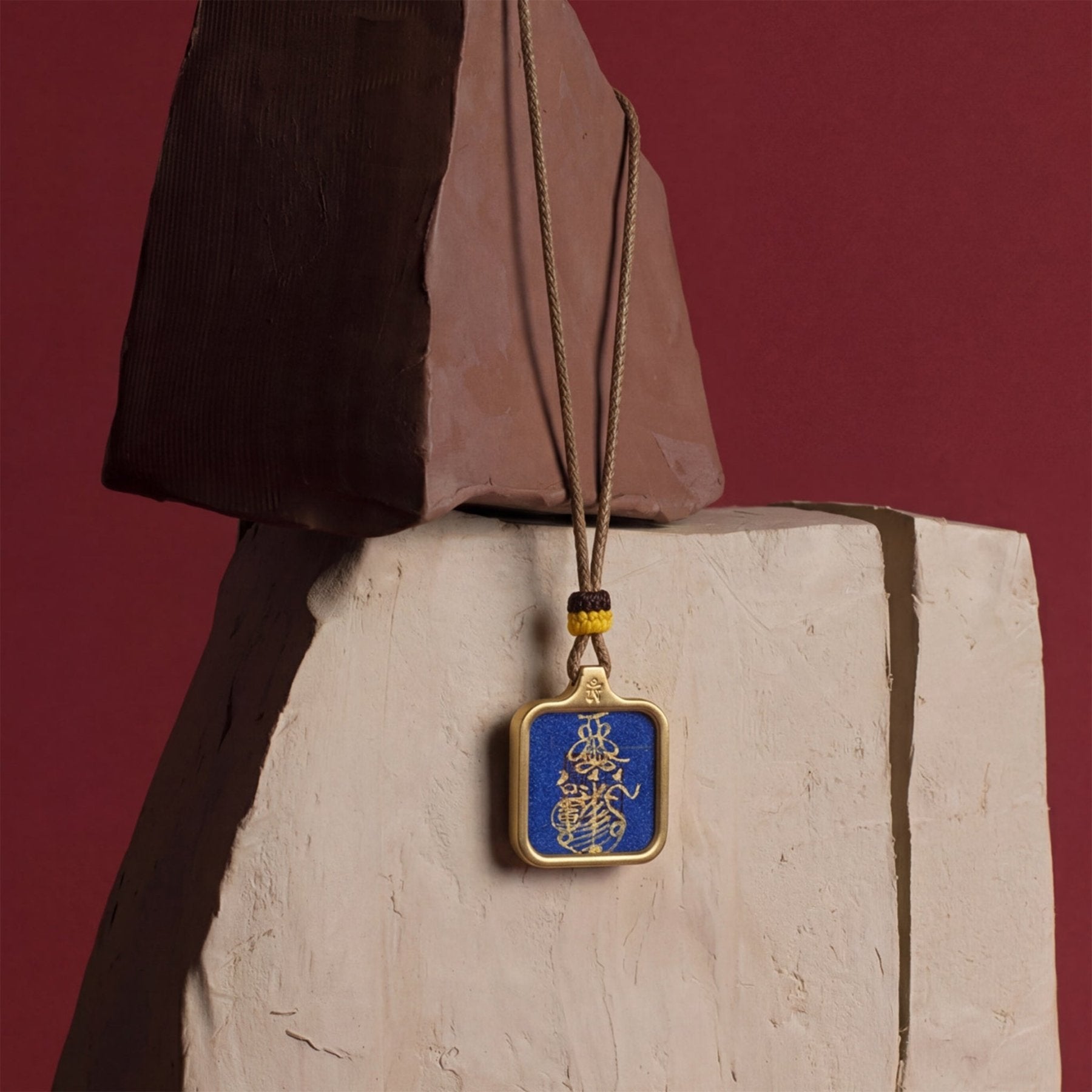 Hand - Drawn Taoist Protection Talisman Necklace - TalisVibe