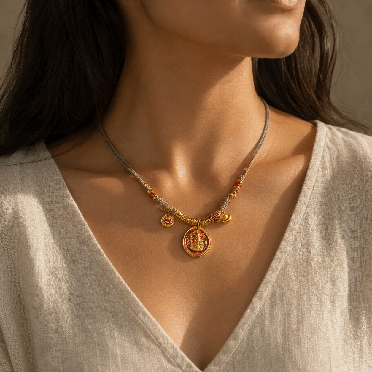 Guardian Blessing｜Zaki Lhamo Layered Cord Necklace - TalisVibe