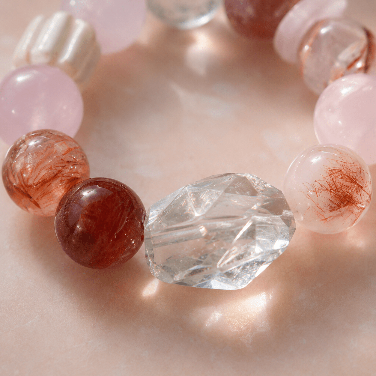 Harmony Blessing｜Soft Pink Coexistence Bracelet - TalisVibe