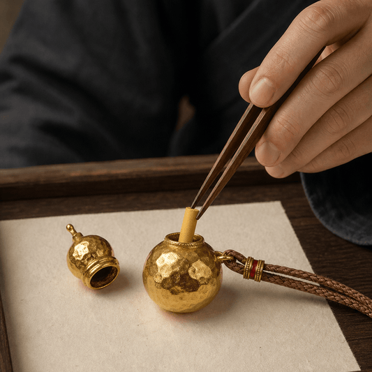 Abundance Blessing｜Golden Hulu Intention Necklace - TalisVibe