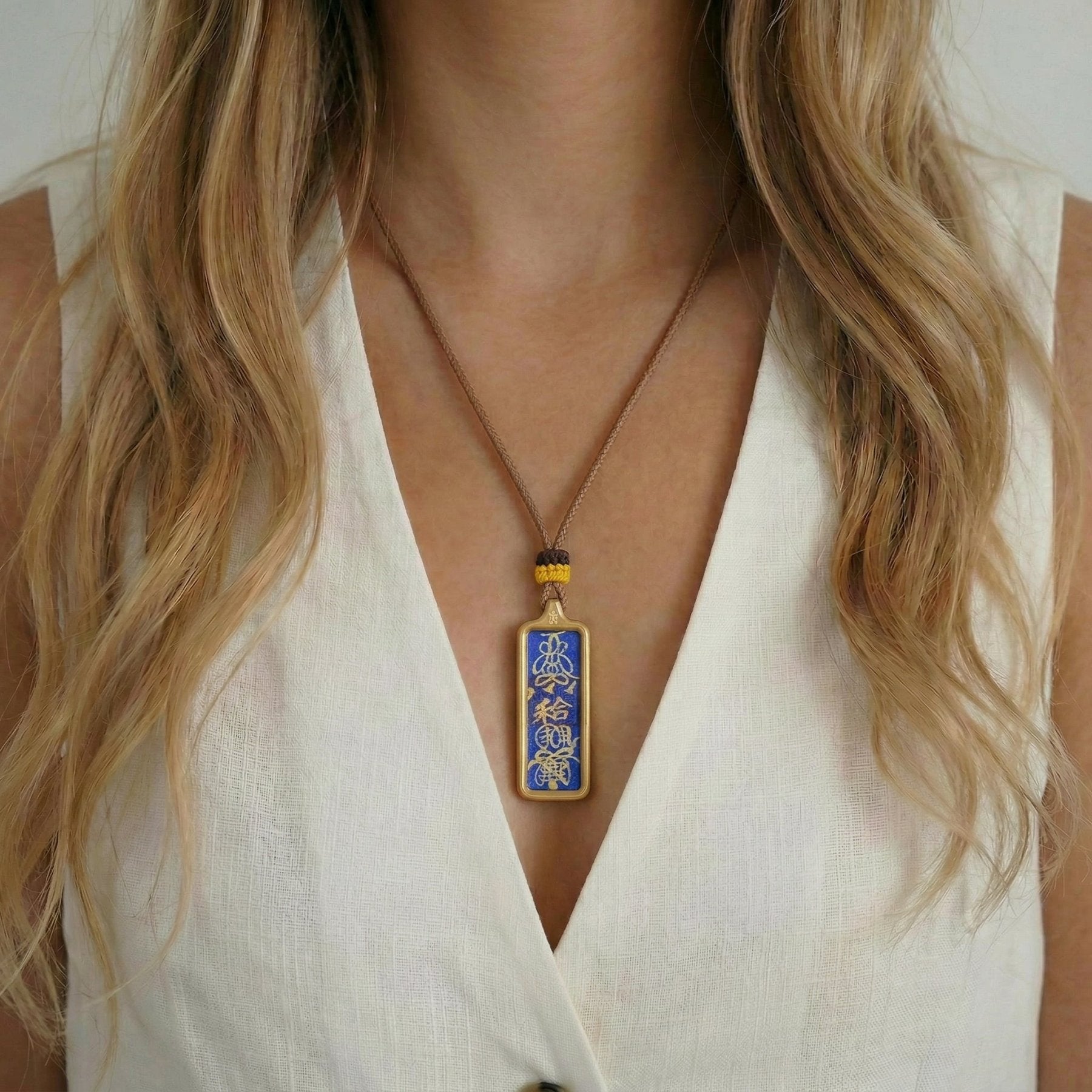 Hand - Drawn Taoist Love & Harmony Talisman Necklace - TalisVibe