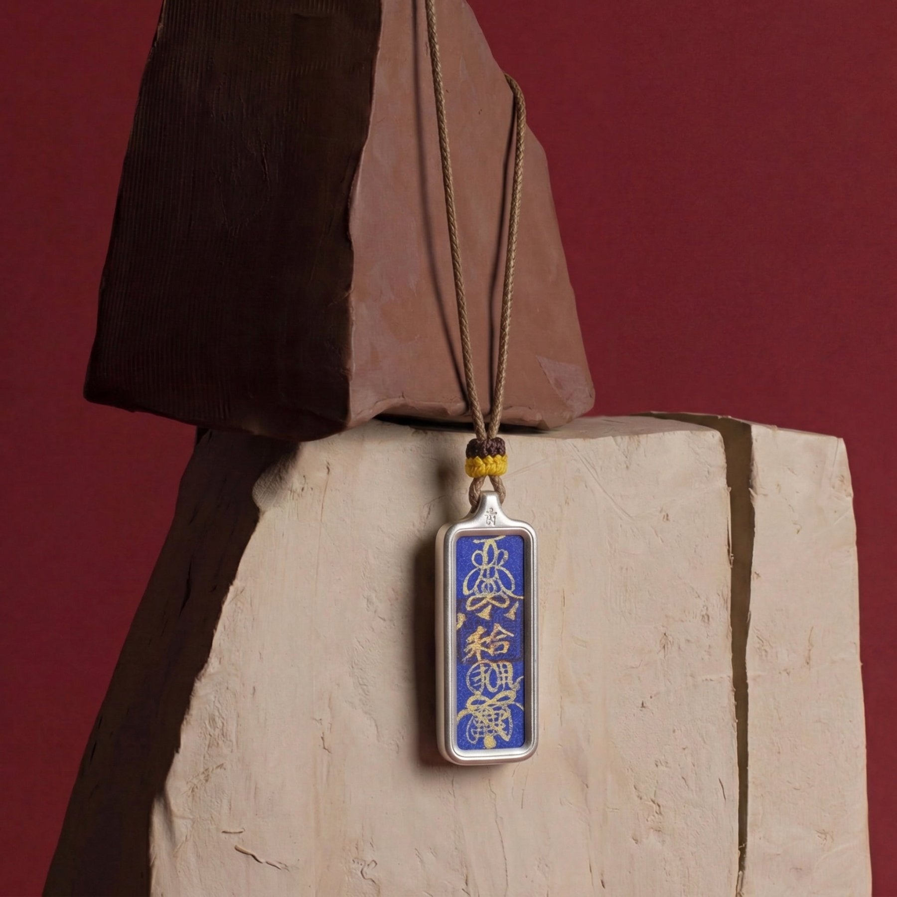 Hand - Drawn Taoist Love & Harmony Talisman Necklace - TalisVibe