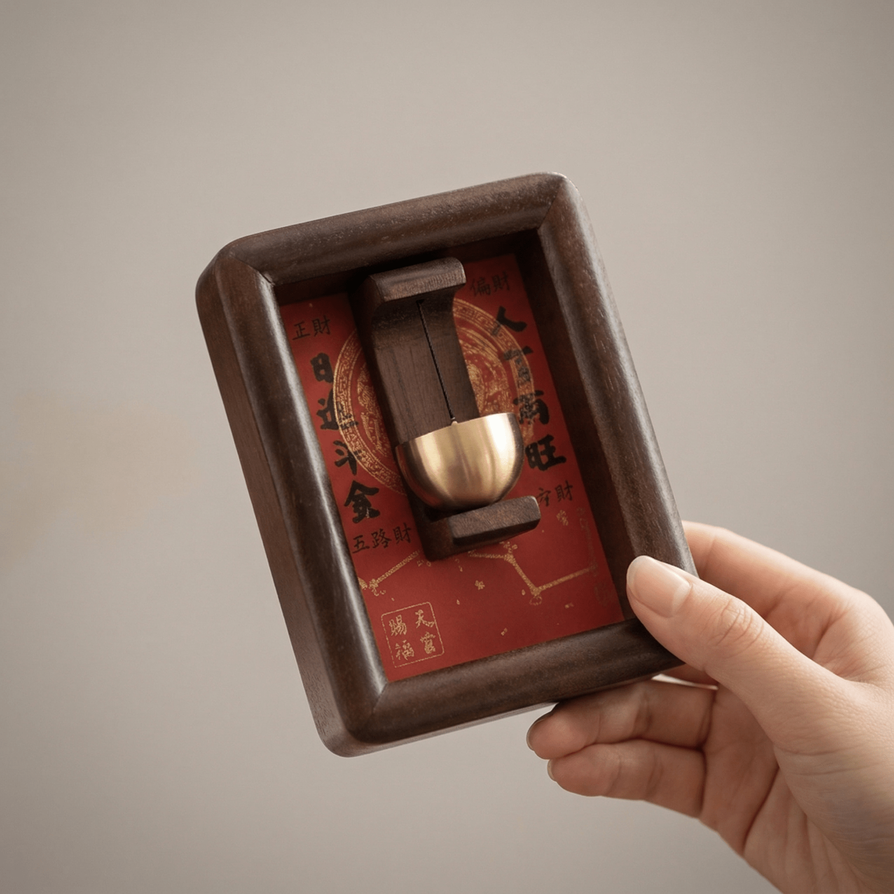 Magnetic Solid Wood Prosperity Door Bell Ornament - TalisVibe