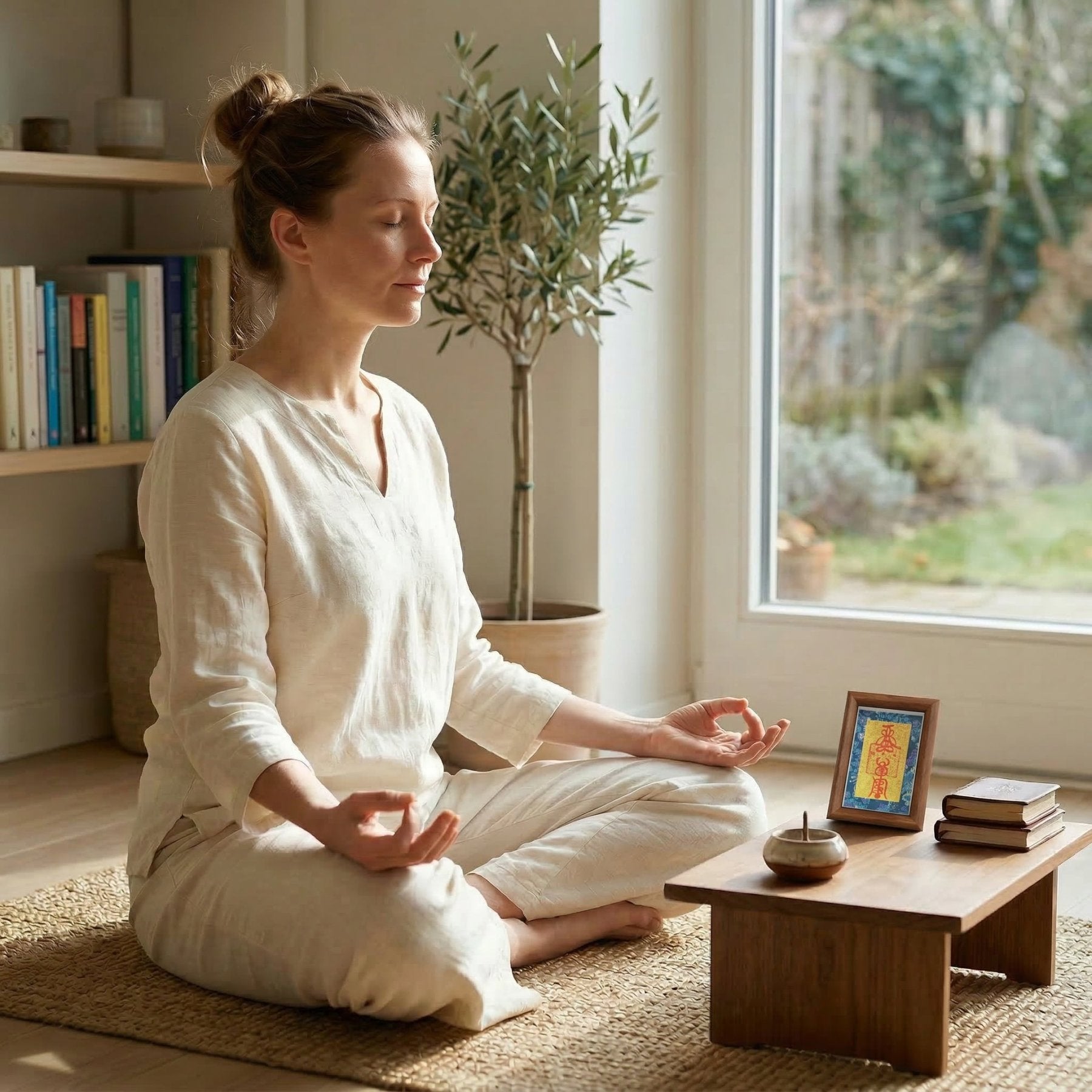 Hand - Drawn Taoist Wellbeing & Balance Talisman (Framed) - TalisVibe