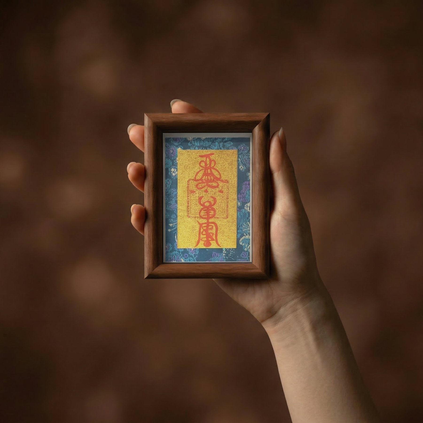 Hand - Drawn Taoist Wellbeing & Balance Talisman (Framed) - TalisVibe