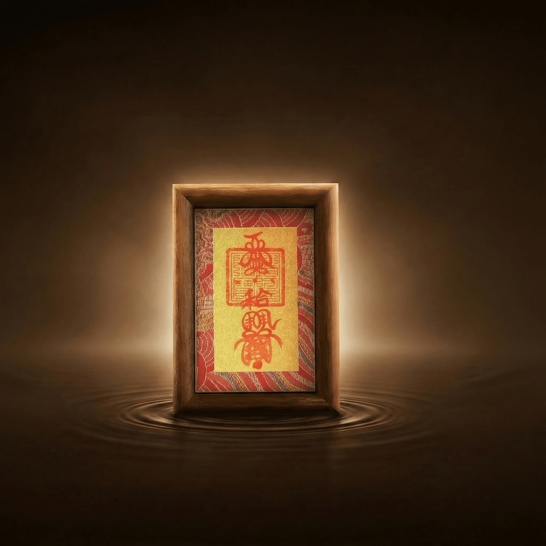 Hand - Drawn Taoist Relationship Harmony Talisman (Framed) - TalisVibe