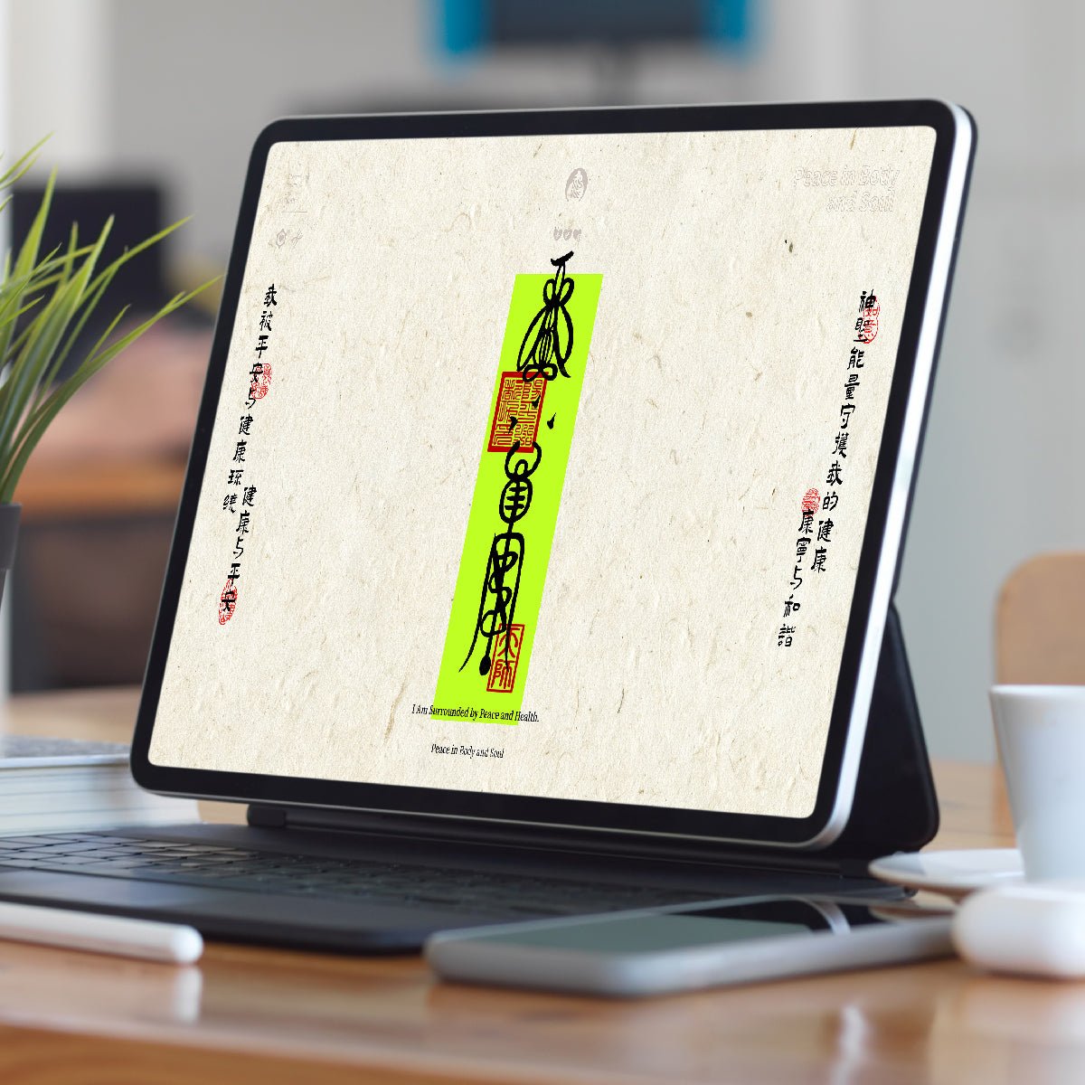 健康符电脑壁纸1 - Well - being Talisman Wallpaper - Peace & Protection - TalisVibe - TalisVibe