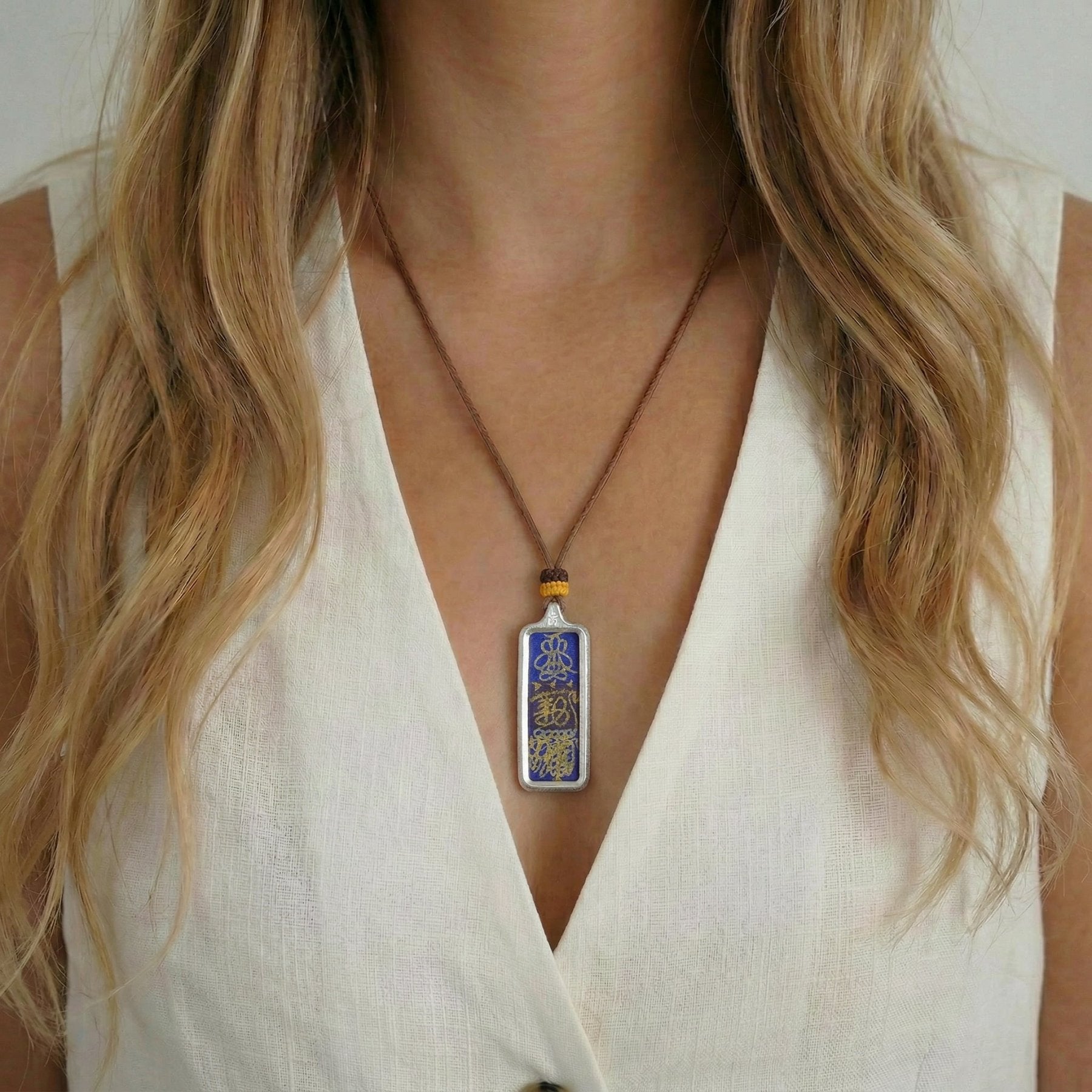 Hand - Drawn Taoist Wealth Talisman Necklace - TalisVibe