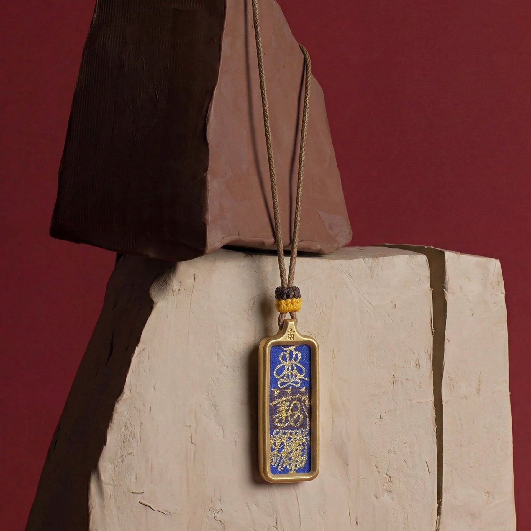 Hand - Drawn Taoist Wealth Talisman Necklace - TalisVibe