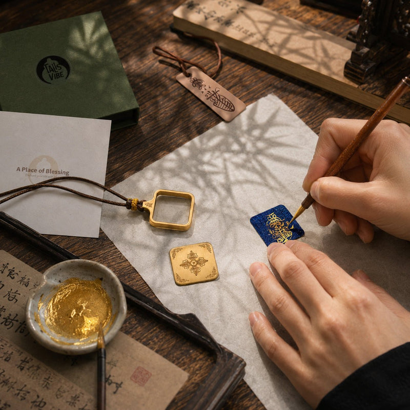 Handwritten Guardian Sigil Necklace (Square) - TalisVibe