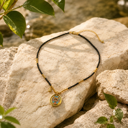 Guardian Blessing｜Zaki Lhamo Black Beaded Necklace