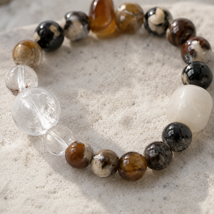 Guardian Blessing｜Earth & Clear Quartz Grounding Bracelet