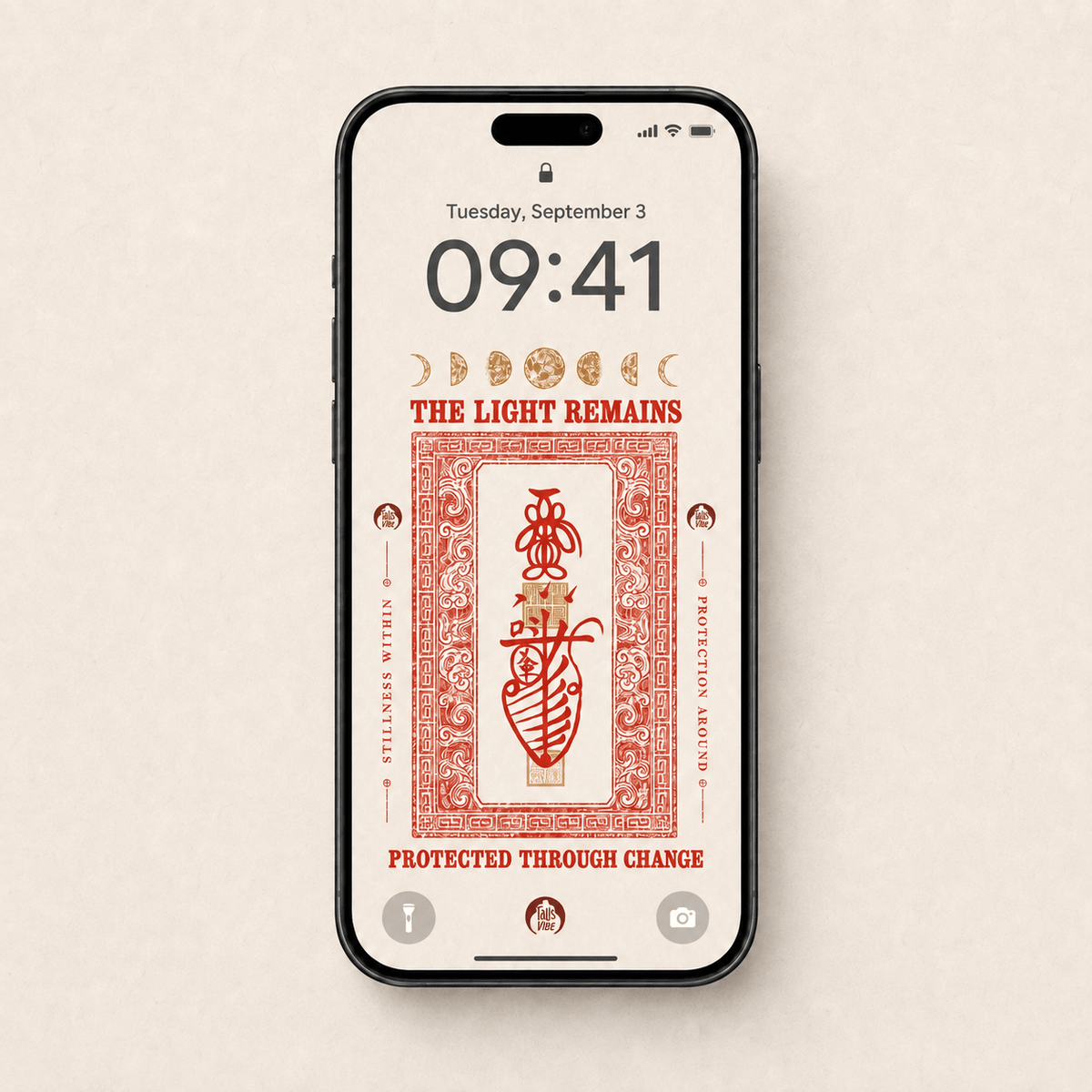 Golden Moon Protection Talisman -Phone & Computer Wallpaper – Digital Download - TalisVibe