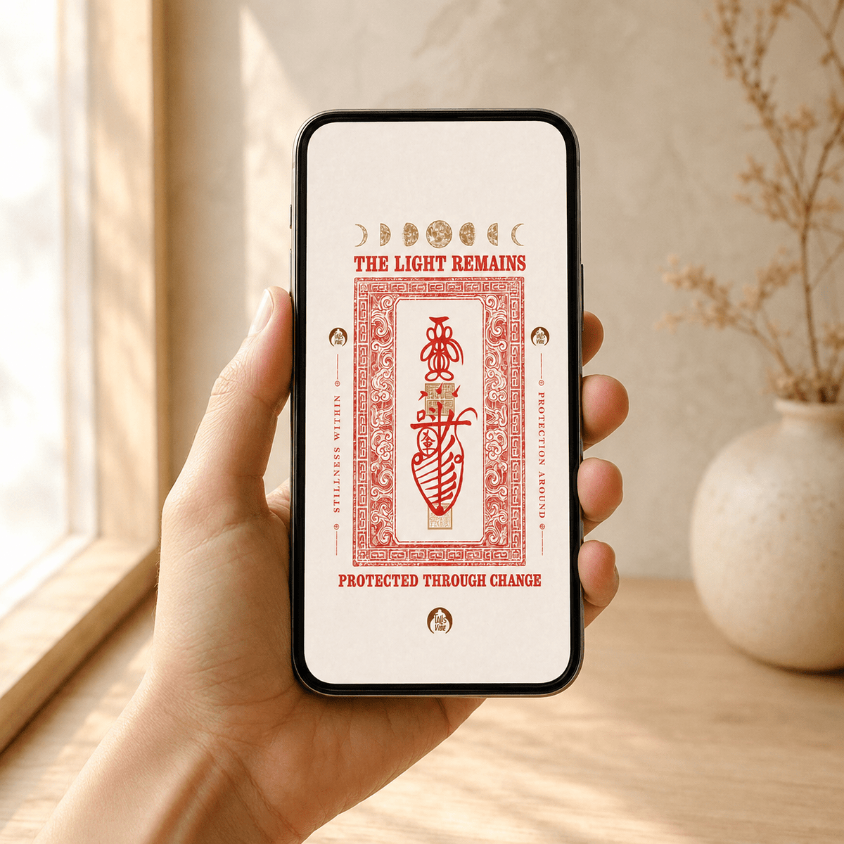 Golden Moon Protection Talisman -Phone & Computer Wallpaper – Digital Download - TalisVibe