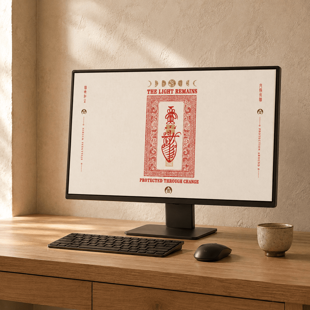 Golden Moon Protection Talisman -Phone & Computer Wallpaper – Digital Download - TalisVibe