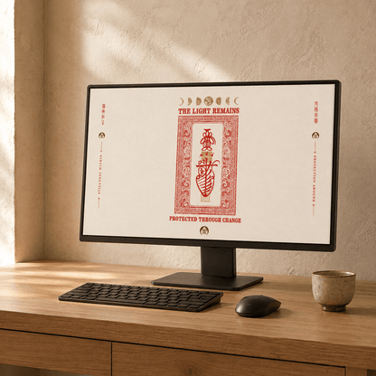 Golden Moon Protection Talisman -Phone & Computer Wallpaper – Digital Download - TalisVibe