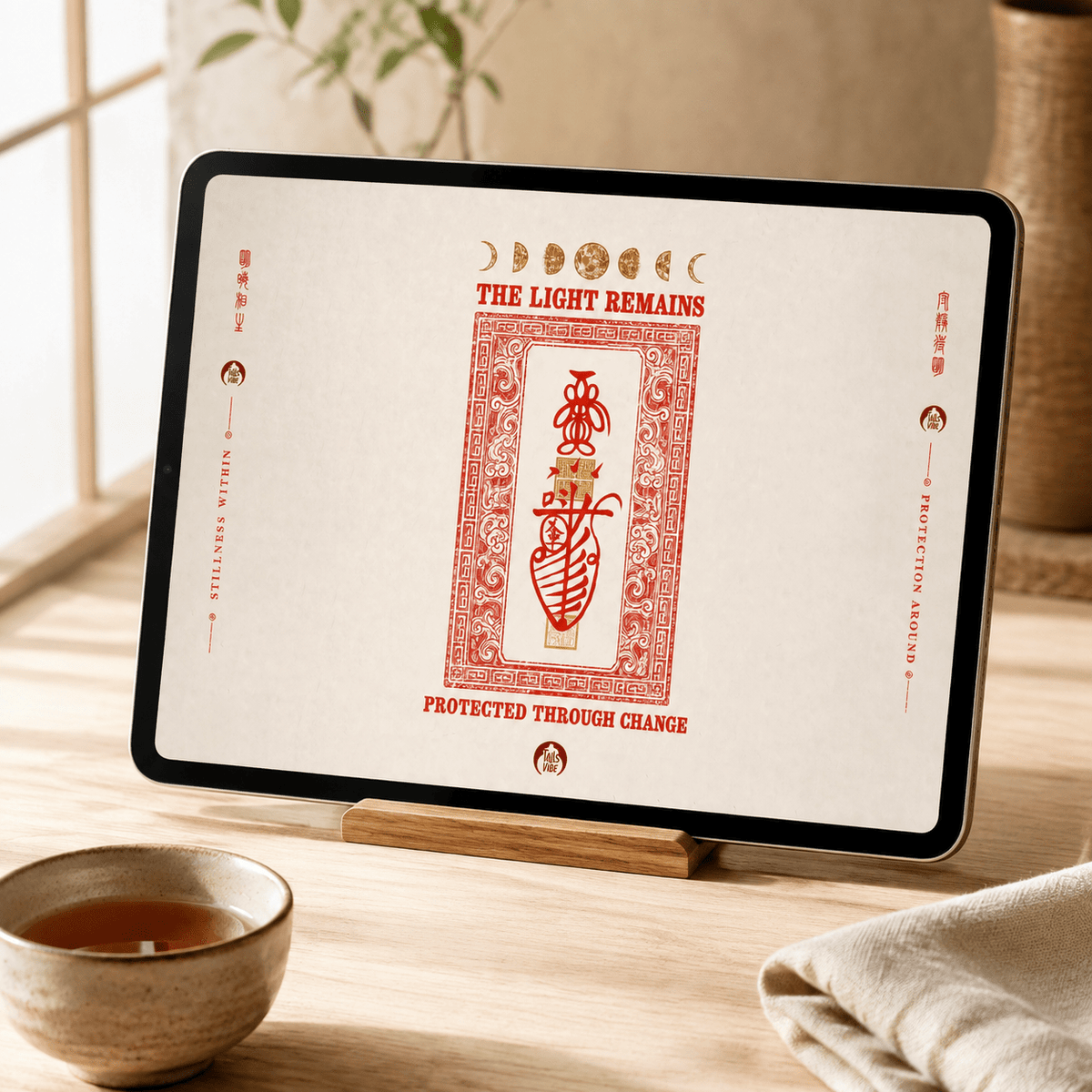Golden Moon Protection Talisman -Phone & Computer Wallpaper – Digital Download - TalisVibe