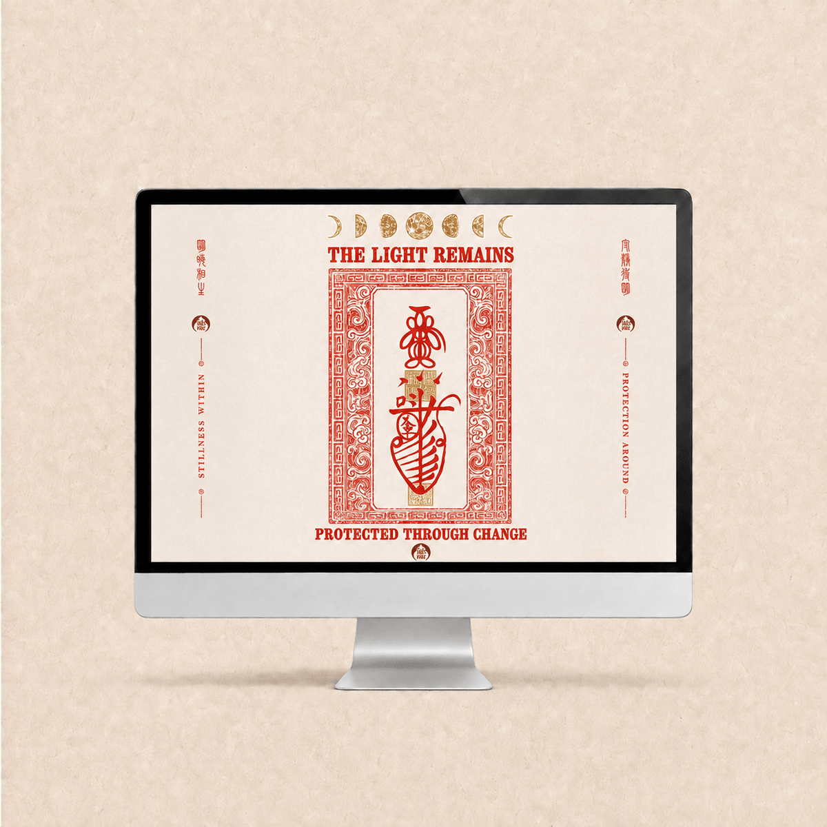 Golden Moon Protection Talisman -Phone & Computer Wallpaper – Digital Download - TalisVibe