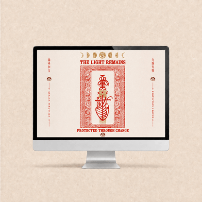Golden Moon Protection Talisman -Phone & Computer Wallpaper – Digital Download - TalisVibe