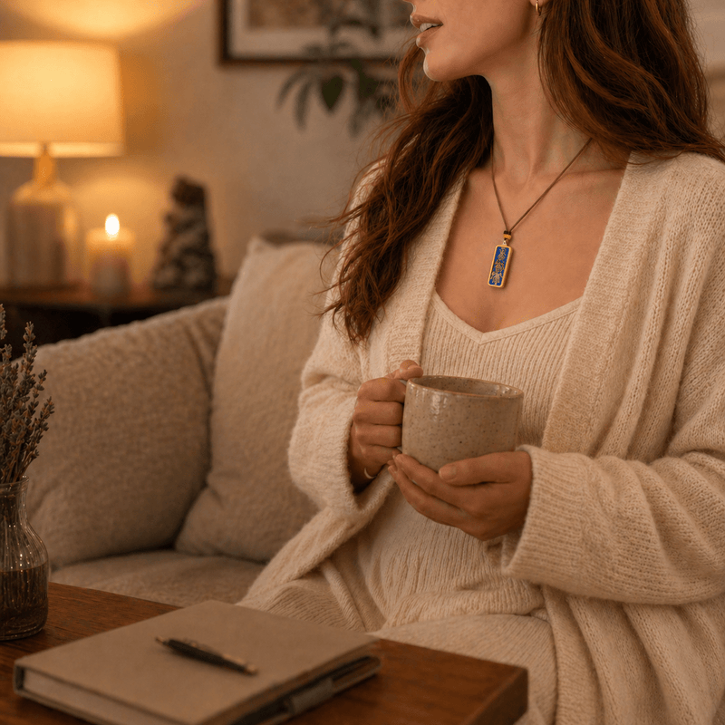Handwritten Abundance Sigil Necklace