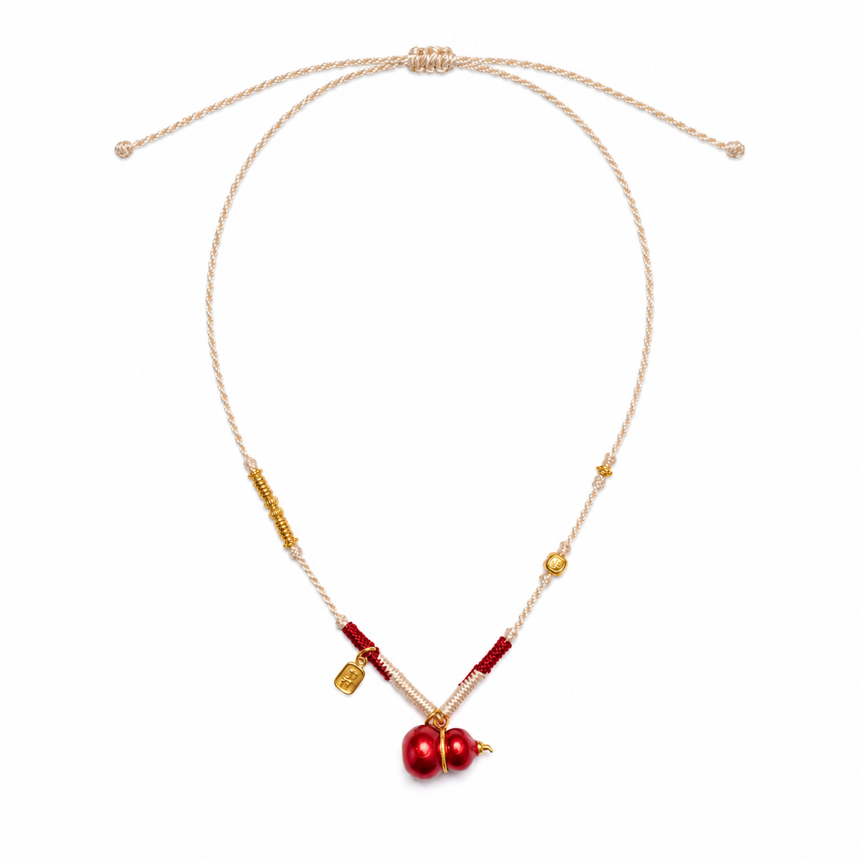 Abundance Blessing｜Red Hulu Prosperity Cord Necklace