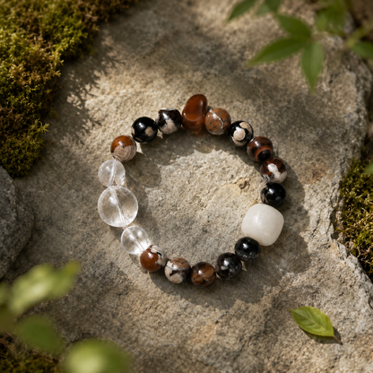 Guardian Blessing｜Earth & Clear Quartz Grounding Bracelet