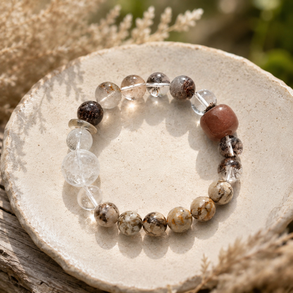 Guardian Blessing｜Earth & Clear Quartz Grounding Bracelet