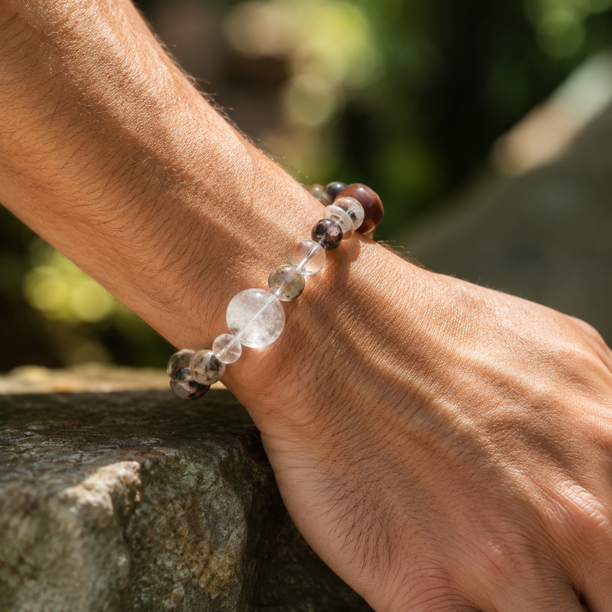 Guardian Blessing｜Earth & Clear Quartz Grounding Bracelet