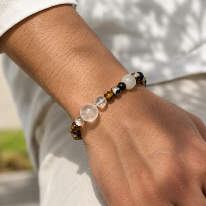 Guardian Blessing｜Earth & Clear Quartz Grounding Bracelet