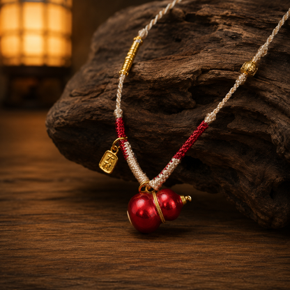 Abundance Blessing｜Red Hulu Prosperity Cord Necklace