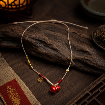 Abundance Blessing｜Red Hulu Prosperity Cord Necklace