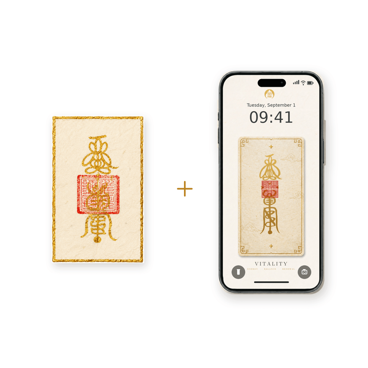 Vitality Blessing｜Hand written Talisman Card & Phone Wallpaper - TalisVibe
