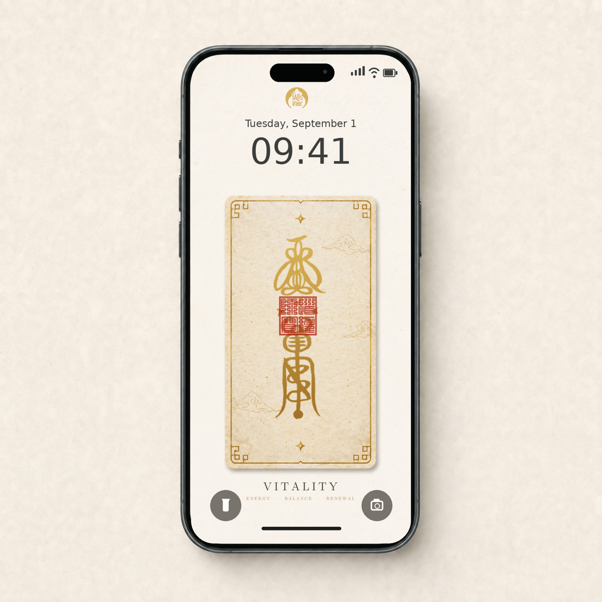 Vitality Blessing｜Hand written Talisman Card & Phone Wallpaper - TalisVibe